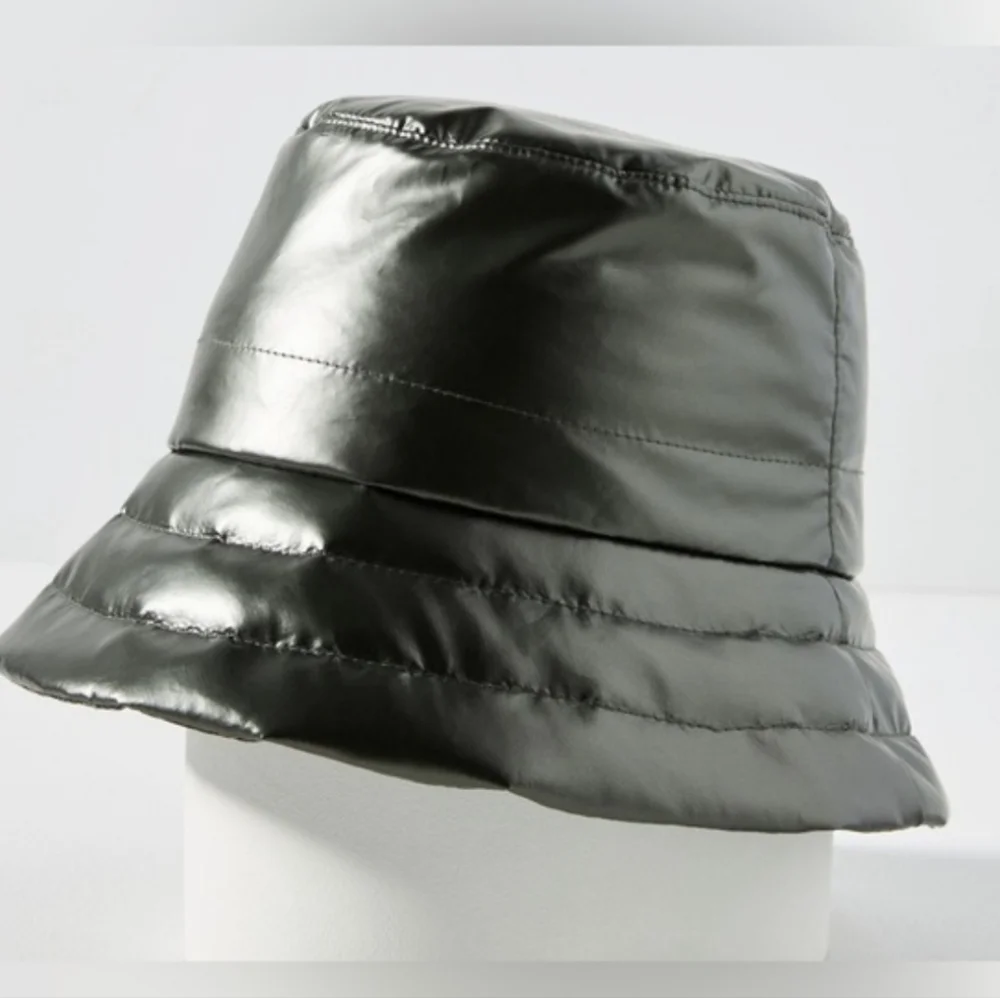 Antropologie Puffer Bucket Hat Olive One Size